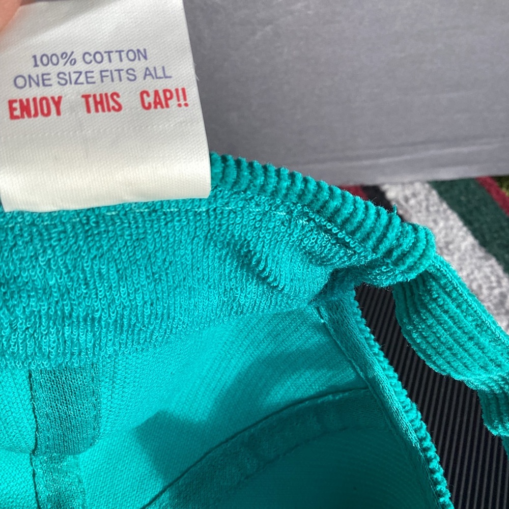 OTTO Teal Corduroy Trucker Hat with Brown Logo - Picture 8 of 12
